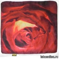 Готовая наволочка для подушки (с вшитой молнией и обратной стороной) Страсть, ткань - велюр