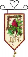 Набор для вышивания  крестом Мини баннер Радостная птичка