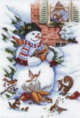 Набор для вышивания Снеговик и друзья
