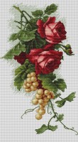 Набор для вышивания Красные розы с виноградом
