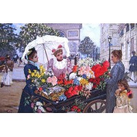 Набор для вышивания шелковыми лентами — Цветы Парижа /165-100
