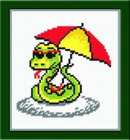 Набор для вышивания Змея с зонтом /439