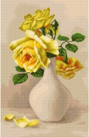 Набор для вышивания Желтые розы в вазе (гобелен)