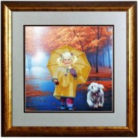 Набор для вышивания бисером Девочка с зонтиком /BN-1013