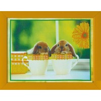 Набор для вышивания бисером Кролики-1(Братцы-кролики) /AB-011