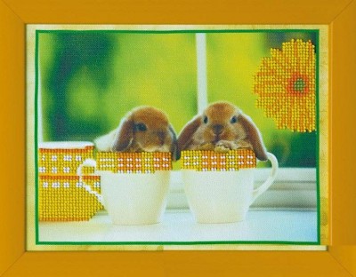 Набор для вышивания бисером Кролики-1(Братцы-кролики)