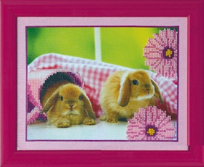 Набор для вышивания бисером Кролики-2