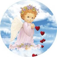 Магнит Ангел и сердечки  (Ангелочки 10)