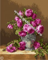 Набор для вышивания Розы в серебряной вазе (The roses in a silver vas) гобелен