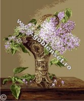 Набор для вышивания Сирень в серебряной вазе (Lilacs in a silver vase) гобелен