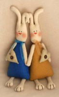 Набор для изготовления текстильной игрушки  Rabbit Story (Зайки)