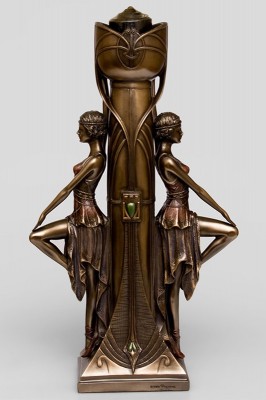 Статуэтка  из полистоуна Подсвечник Девушки у колонны