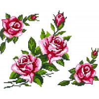 Флизелин клеевой водорастворимый  Розы