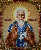 Набор для вышивания бисером на авторской канве с нанесенной схемой Икона Святогго Сергия Радонежского