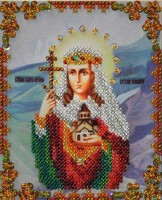 Набор для вышивания бисером на авторской канве с нанесенной схемой Икона Святой благоверной Царицы Грузии Тамары