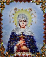 Набор для вышивания бисером на авторской канве с нанесенной схемой Икона Святой мученицы Валентины