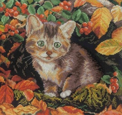 Набор для вышивания Осенний котенок (Autumn Kitten)
