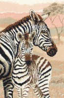 Набор для вышивания крестом Семейство зебр (Zebra Family)