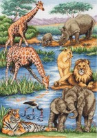 Набор для вышивания крестом Дикая природа Африки (African Wildlife)