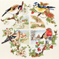 Набор для вышивания Птицы и времена года (Birds and Seasons) /PCE-880
