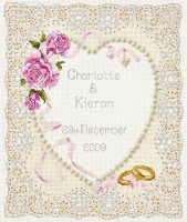 Набор для вышивания Сердце с цветами. Свадебный мотив (Floral Heart Wedding Sampler)