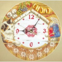 Набор для вышивания крестом. Часы Домовенок Поварешкин /Ч-1393
