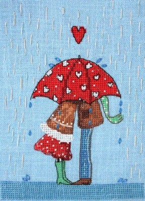 Набор для вышивания крестом Сердечный зонт (серия Праздники)