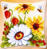 Набор для вышивания подушки Цветы и пчелы /PN-0145893
