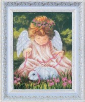 Набор для вышивания бисером Ангел с кроликом