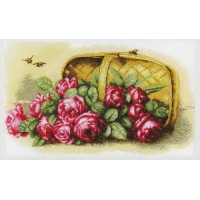 Набор для вышивания крестом Розы в корзине, по картине Пауля де Лонгпре /06-002-04
