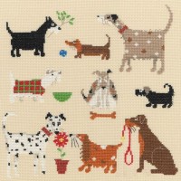 Набор для вышивания Девять собак (Nine Dogs)