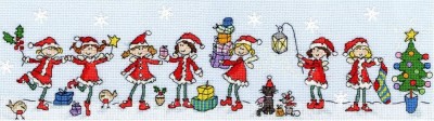 Набор для вышивания крестом Рождественские феечки (Row of Christmas Fairies XMas Fairies)