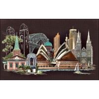 Набор для вышивания Сидней (канва черная) /0480-05А