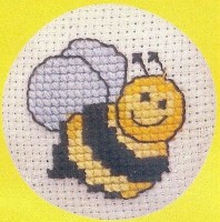 Набор для вышивания пуговица Пчелка /02-2190