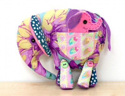 Набор для изготовления игрушки Слон с детенышем (Patchwork Elefant & Finger Puppet Baby)