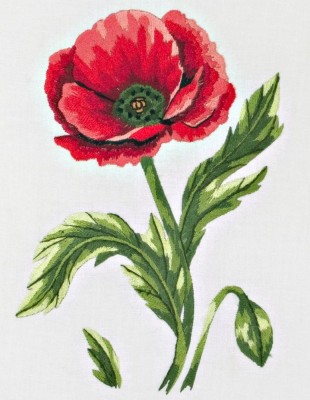 Набор для вышивания гладью Мак (Poppy)