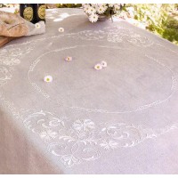Набор для вышивания скатерть Белый алебастр на скатерти, White Alabaster Tablecloth /9240-07131