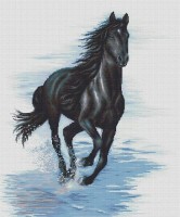 Набор для вышивания Черный конь