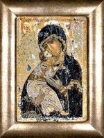 Набор для вышивания крестом Владимирская Икона Божьей Матери (канва)