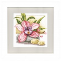 Набор для вышивания крестом Розовая орхидея /PN-0021475