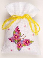 Набор для вышивания мешочка-саше Розовая бабочка (Ароматный мешочек) /PN-0146852
