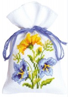 Набор для вышивания мешочка-саше Сине-желтые цветы  3 (Ароматный мешочек) /PN-0146041