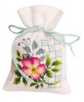 Набор для вышивания мешочка-саше Розовые цветы (Ароматный мешочек) /PN-0146543