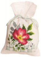 Набор для вышивания мешочка-саше Розовые цветы 3 (Ароматный мешочек) /PN-0146545