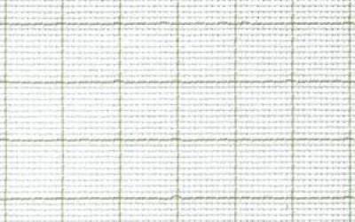Канва Аида 14 белая с голубоватым оттенком, 100x150 см. с разметкой и удаляемой леской
