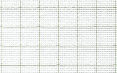 Канва Аида 14 белая с голубоватым оттенком, 50x50 см. с разметкой и удаляемой леской