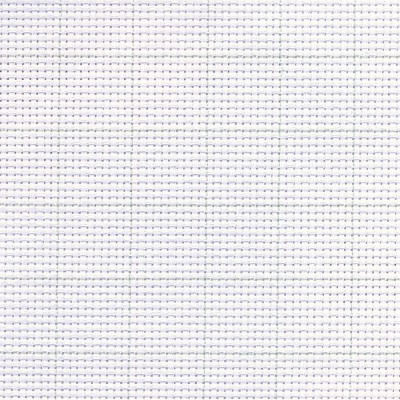 Канва для вышивания Аида 11, белая с голубоватым оттенком, 100x150 см. с разметкой (удаляемой леской)