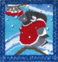 Набор для вышивания в ковровой технике Зимняя птица /КИ-1387