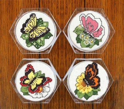 Набор для вышивания подставок Бабочки