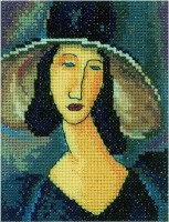 Набор для вышивания крестом Портрет женщины в шляпе /EH336